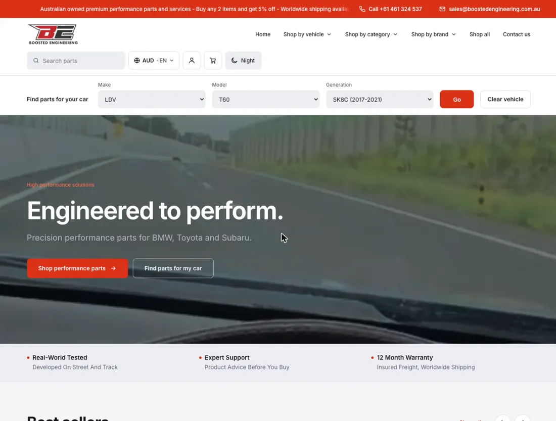 Boosted Engineering online store